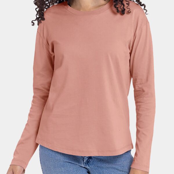 Women's Cotton Relaxed Long Sleeve T-Shirt Thumbnail